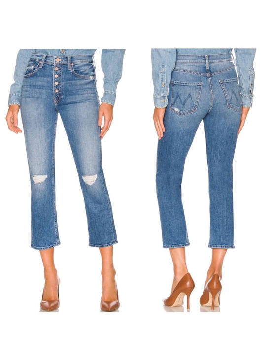 MOTHER Denim - MOTHER Pixie Tomcat Crop Not Cut & Pasted Jeans Size 26 Raw Hem See Note